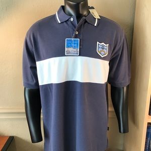 Men's Daniel Cremieux Blue/White Polo Shirt Large